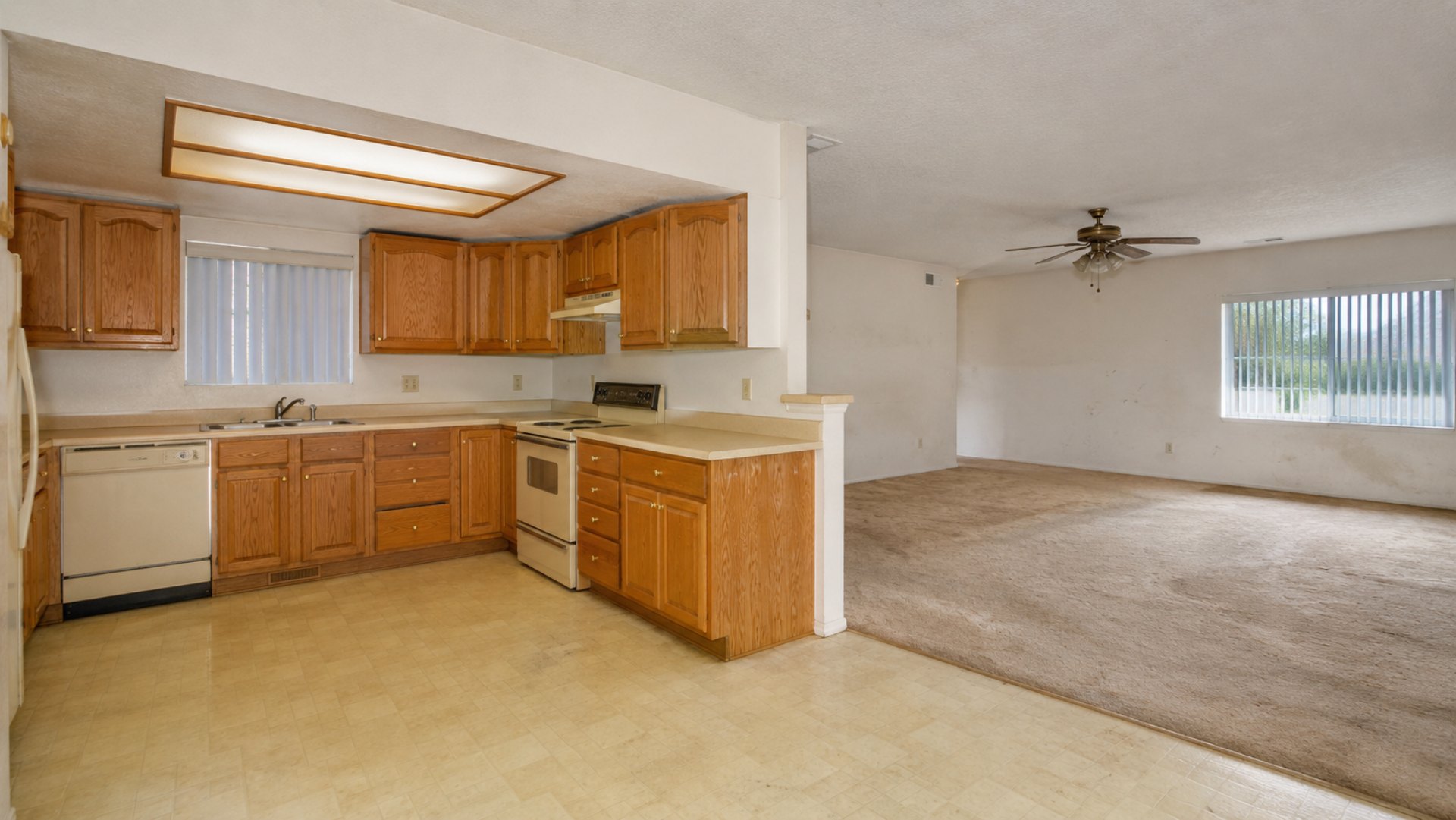 Dated kitchen before virtual renovation